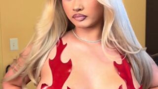 Alabama Barker nude showing off her big tits!!!