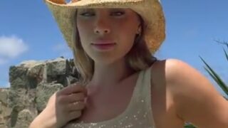 Daisy Keech nude showing off her big boobs in the pool!!!