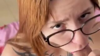 Beautiful Argentinian Brujita Roja Blowjob And Cums On Face