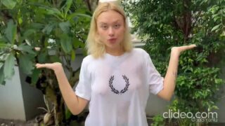 Maria Kovalchuk Shows Off Her Topless Inside A Thin Shirt